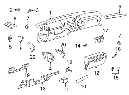 1996 GMC C3500 Instrument Panel Diagram
