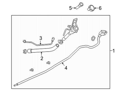 2024 Chevy Silverado 2500 HD Filler Pipe Diagram for 85607504