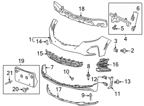 2022 Chevy Equinox Bumper & Components - Front Diagram