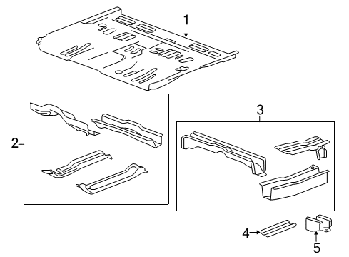 2014 GMC Terrain Front Crossmember Diagram for 25980781