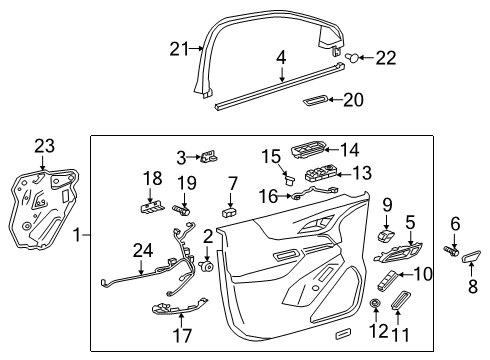 2022 Chevy Equinox Front Door Diagram