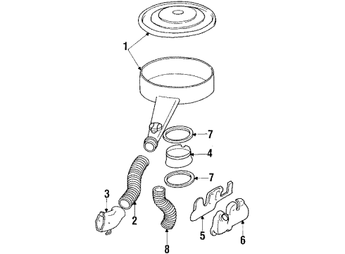 1985 Cadillac Seville Air Inlet Diagram