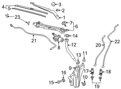 2018 Buick Envision Washer Nozzle Diagram for 23181646