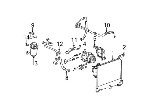 2005 Chevy Trailblazer EXT Condenser Diagram for 89019256