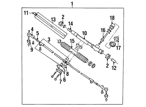 1989 Pontiac Sunbird Rack Gear Diagram for 7834436