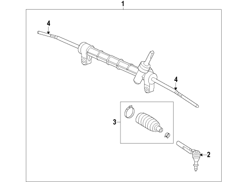 2012 Cadillac SRX P/S Pump & Hoses, Steering Gear & Linkage Diagram