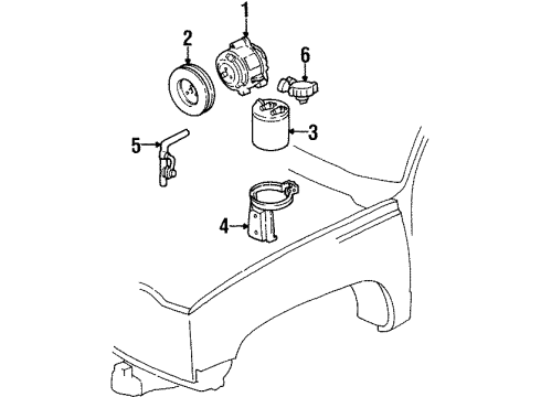 1989 GMC K1500 Throttle Position Sensor Diagram for 17111471