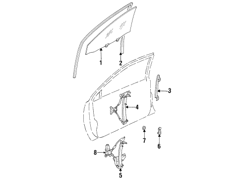 2002 Chevy Prizm Guide Channel Diagram for 94857679