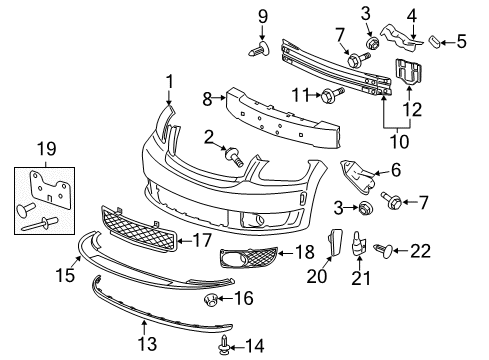 2010 Chevy HHR Front Bumper Diagram