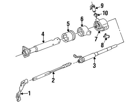 1986 Chevy G20 Steering Column, Steering Wheel Diagram 2 - Thumbnail