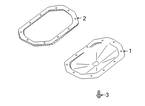 2009 Chevy Aveo Transmission Pan Gasket Diagram for 25203067