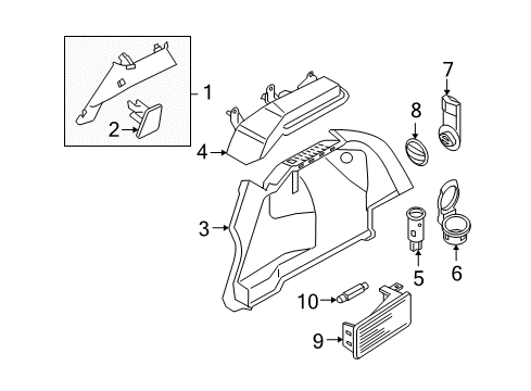 2008 Saturn Astra Latch, Black Diagram for 90253990