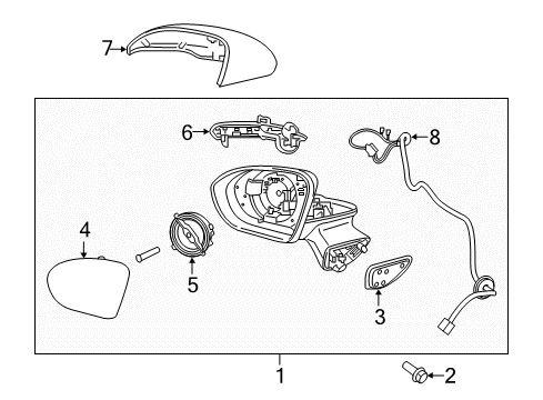 2019 Chevy Cruze Outside Mirrors Diagram