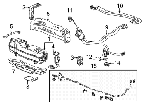 2022 GMC Yukon XL Filler Neck Diagram for 85545881