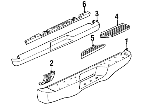1999 GMC Yukon Rear Bumper Diagram