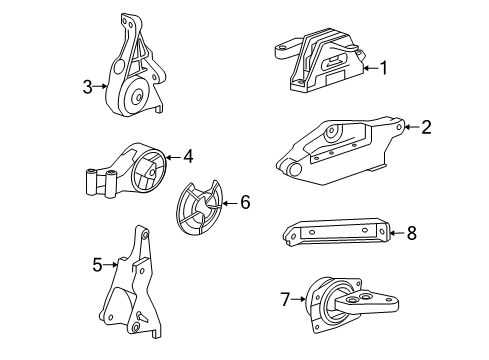 2015 Buick LaCrosse Engine & Trans Mounting Diagram 2 - Thumbnail