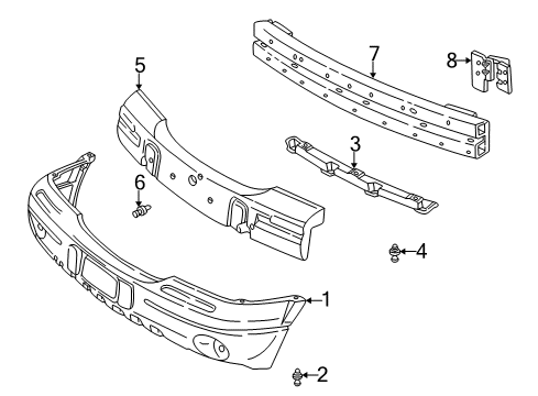 2004 Pontiac Montana Front Bumper Diagram
