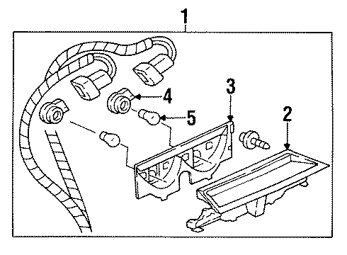 2002 Cadillac Eldorado High Mount Lamps Diagram