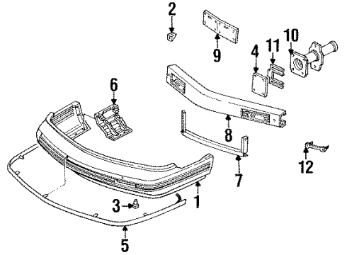 1994 Oldsmobile 98 Front Bumper Diagram