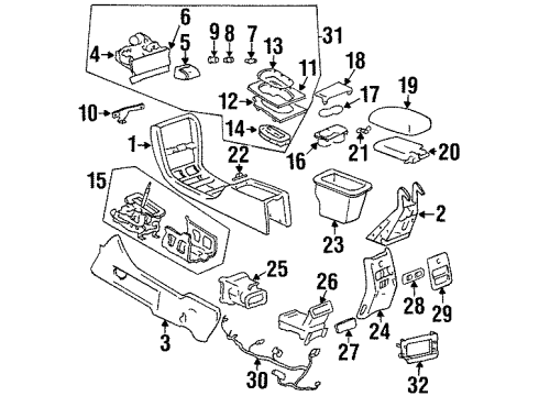 1997 Cadillac Eldorado Trim Plate, Front Diagram for 25688180