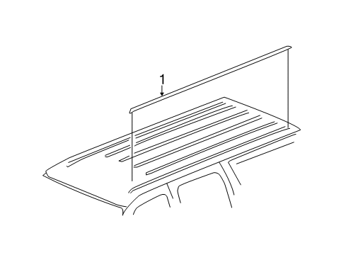 2006 Cadillac Escalade ESV Exterior Trim - Roof Diagram