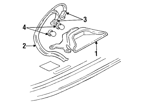 1998 Chevy Monte Carlo High Mount Lamps Diagram