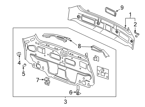 2012 Chevy Volt Rear Body Diagram