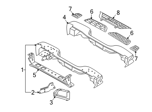 2005 Chevy Avalanche 2500 Rear Bumper Diagram