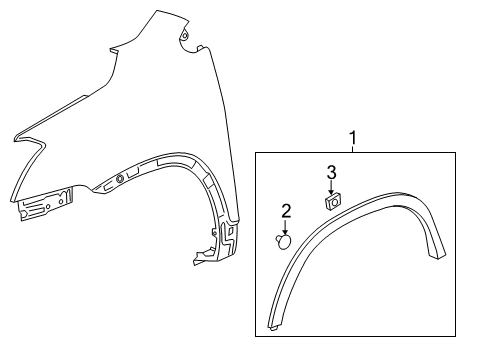 2022 Buick Encore Exterior Trim - Fender Diagram