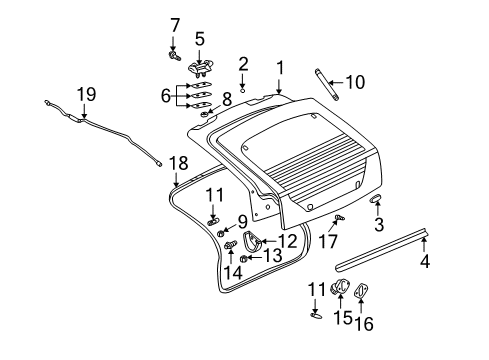 2002 Pontiac Aztek Lift Gate Diagram
