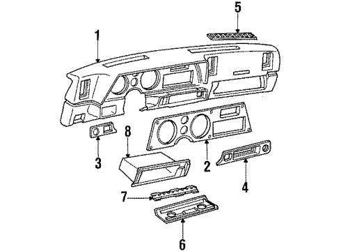 1987 Cadillac Cimarron Instrument Panel Diagram