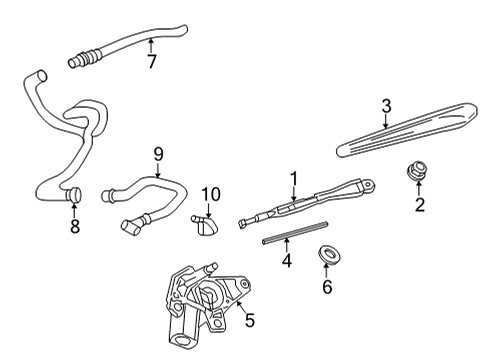 2024 Chevy Trailblazer Wiper & Washer Components Diagram