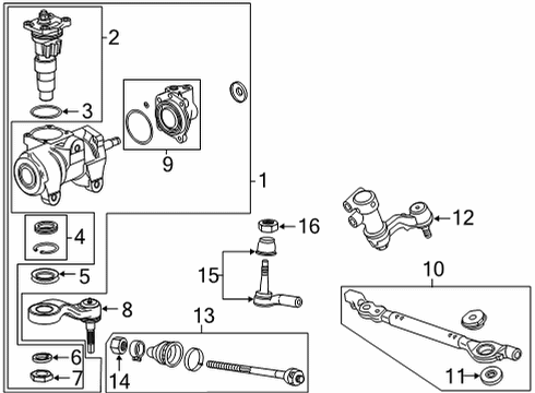 2021 Chevy Silverado 2500 HD Steering Column & Wheel, Steering Gear & Linkage Diagram 4 - Thumbnail