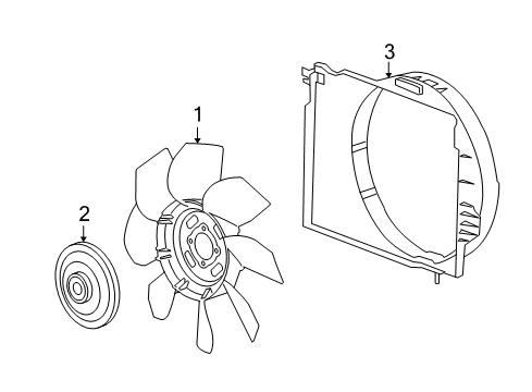 2008 Hummer H3 Cooling System, Radiator, Water Pump, Cooling Fan Diagram 3 - Thumbnail