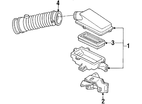 1989 Oldsmobile Cutlass Supreme Air Cleaner Diagram for 25097450