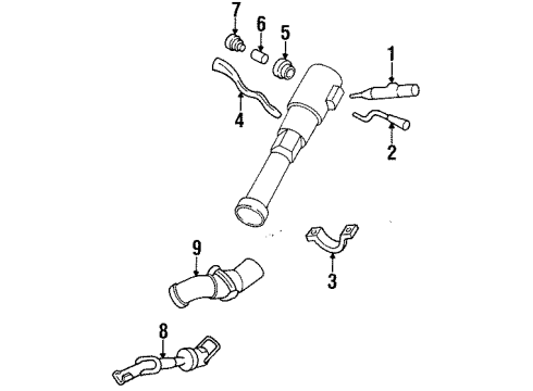 1998 Cadillac DeVille Outer Steering Column Diagram
