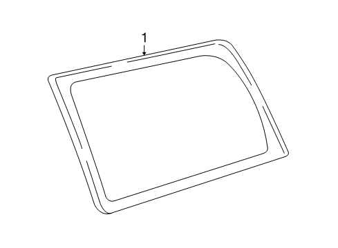 2012 Cadillac Escalade ESV Quarter Panel - Glass & Hardware Diagram