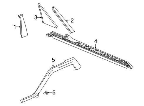 2022 GMC Hummer EV Pickup Exterior Trim - Quarter Panel Diagram 1 - Thumbnail