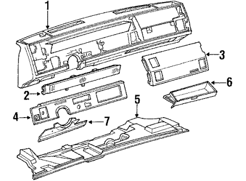 1987 Chevy Celebrity Instrument Panel Diagram