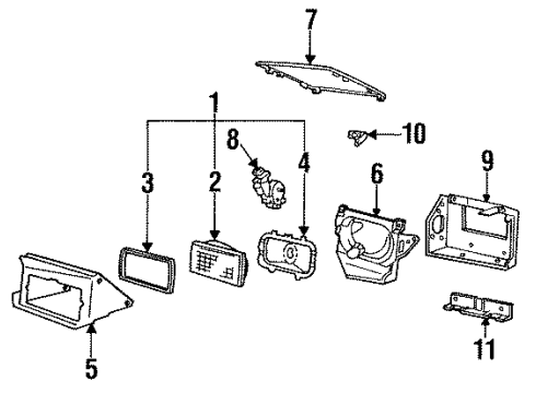 1985 Pontiac Firebird Headlamps Diagram