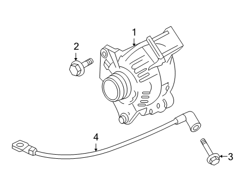 2010 Cadillac DTS Alternator Diagram for 84009366