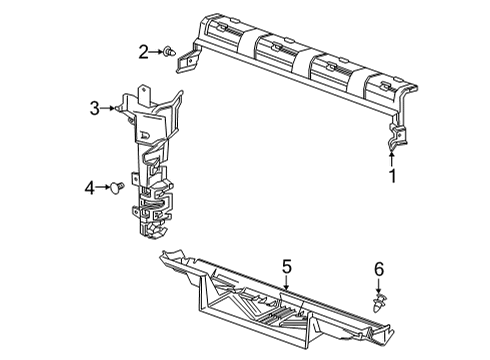 2021 Chevy Silverado 2500 HD Splash Shields Diagram