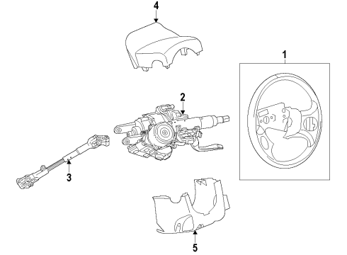 2020 Buick Encore Steering Column & Wheel, Steering Gear & Linkage Diagram 1 - Thumbnail