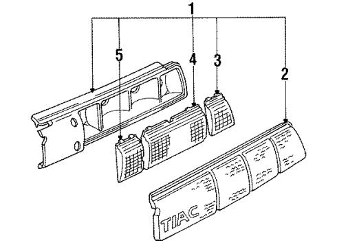 1991 Pontiac Firebird Tail Lamps Diagram 1 - Thumbnail