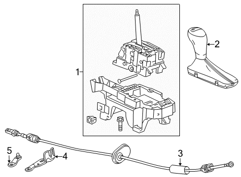 2013 Chevy Malibu Control Cable Diagram for 23270836