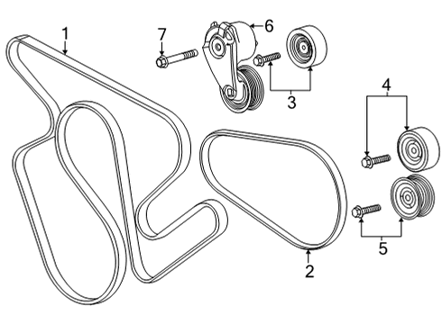 2021 Chevy Silverado 2500 HD Belts & Pulleys, Maintenance Diagram 3 - Thumbnail