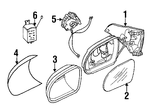 2001 Cadillac Catera Relay, Rear Passenger Side Diagram for 9173591