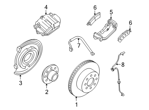 2009 Chevy Tahoe Brake Components, Brakes Diagram 5 - Thumbnail