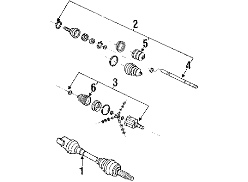 1993 Chevy Lumina APV Axle Components - Front Diagram