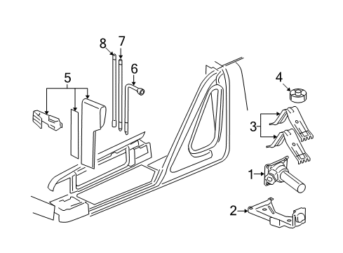 2007 Chevy Avalanche Interior Trim - Quarter Panels Diagram 2 - Thumbnail